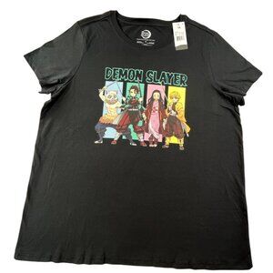 Demon Slayer Shirt Mens Black 1X  Anime Design NWT KOYOHANU Gotoge Streetwear